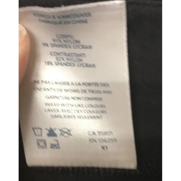 EUC Ivivva LuluLemon Athletica Long Sleeve Shirt Sz 10 Black 1/4 Zip Fold Mitts - Picture 6 of 10